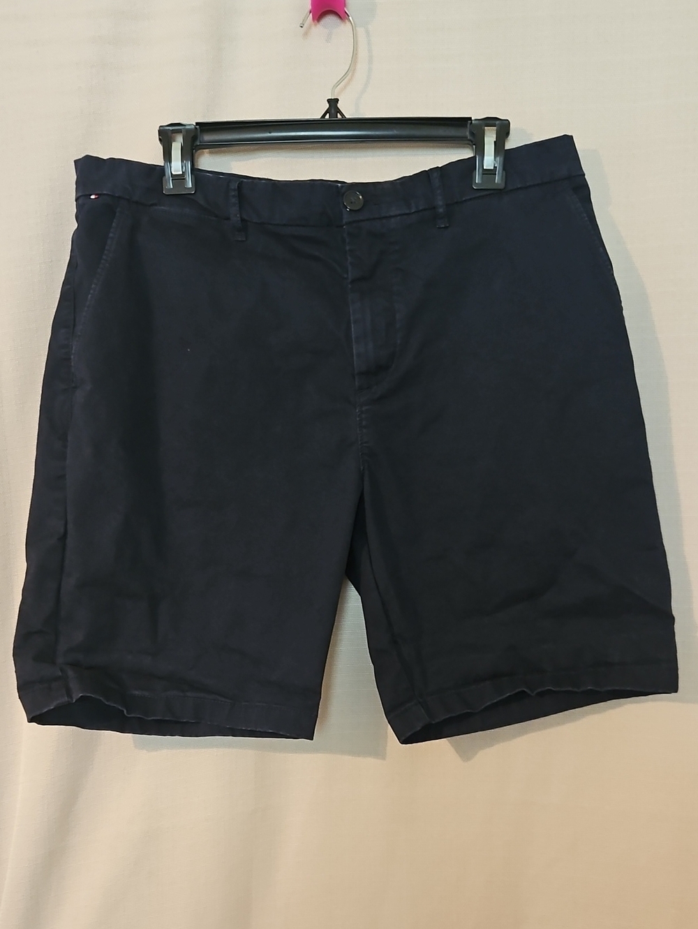Tommy Hilfiger Men's Navy Flat-Front Chino Shorts